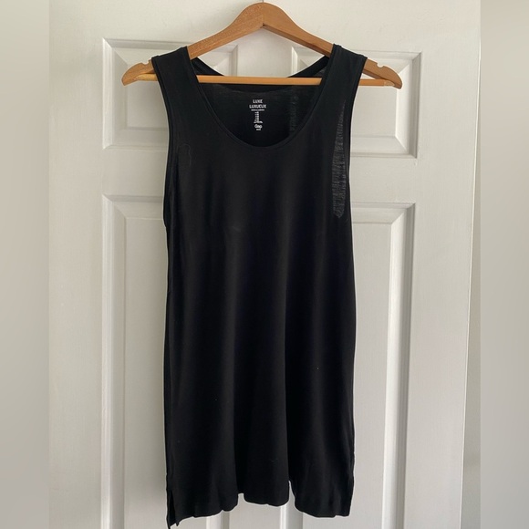 Gap Black Luxe Women’s Tunic Tank Top Size M - Picture 1 of 6